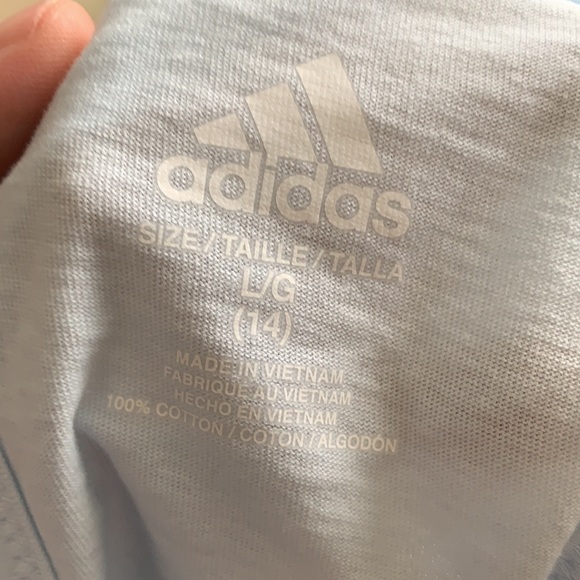 ADDIDAS NWT BLUE SILVER TANK TOP SIZE GIRLS L 14 - Picture 5 of 5